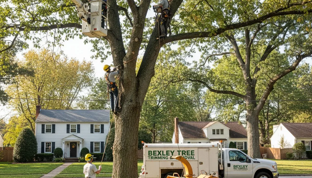 Professional tree removal service in Columbus, OH safely cutting and clearing trees