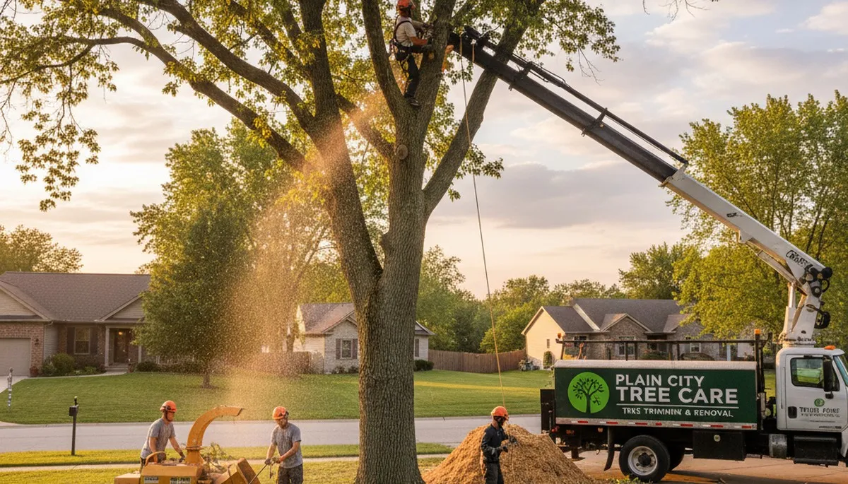 Professional tree removal service in Columbus, OH by certified arborists at work